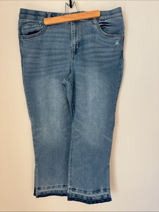 Wit & Wisdom Denim - Wit & Wisdom Bennett Kick Flare Jeans Light Wash Released Hem Stretch Denim 14